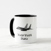 F15 Eagle Fighter Jet AirForce Vliegtuig Mok (Voorkant links)