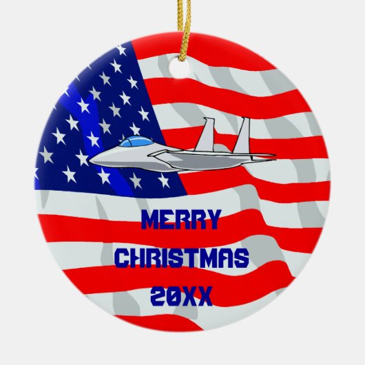 F15 Eagle straaljager Keramisch Ornament (Voorkant)