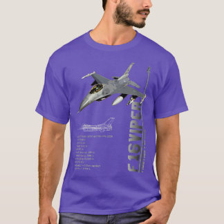 F16 Viper Fighting Falcon Jet FightersSpecificatie T-shirt