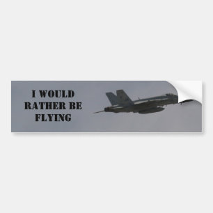 F18 Hornet Fighter Jet in Flight Bumpersticker
