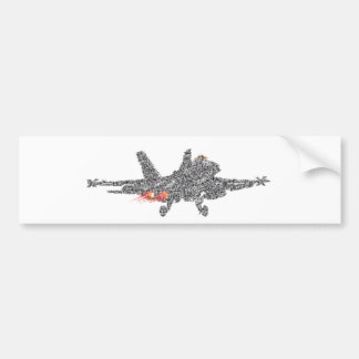 F18 Hornet Fighter Jet - Statisch - Bumpersticker