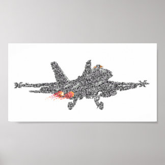 F18 Hornet Fighter Jet - Statisch Poster