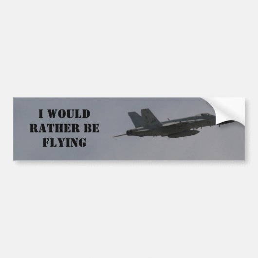 F18 Hornet straaljager tijdens de vlucht Bumpersticker (Voorkant)