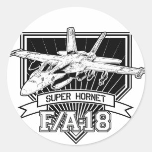 F18 Super Horzel Ronde Sticker
