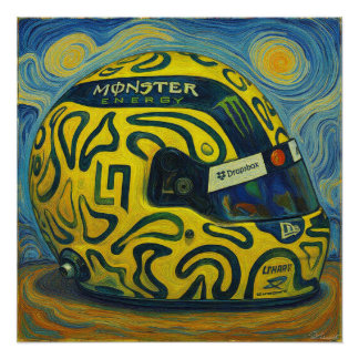 F1 Lando Helmet Perfect Poster