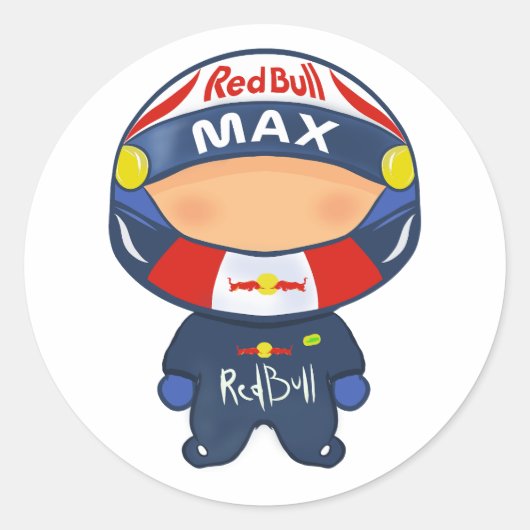 F1 Sticker RedBull Max Verstappen Formule (Devant)