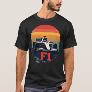 F1 Vorm,  kleur zonsondergang, f1 masker T-shirt