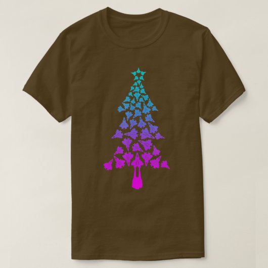 F22 Kerstvrije jasjes F22 Raptor Christma T-shirt (Design voorkant)