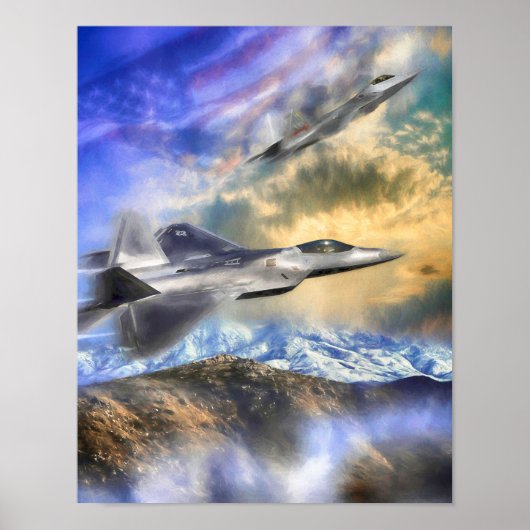 F22 RAPTOR-JETS OVER AMERIKA POSTER (Voorkant)