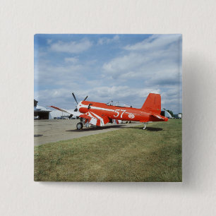 F2G-1D Super Corsair-vliegtuig op de luchtshow in Vierkante Button 5,1 Cm