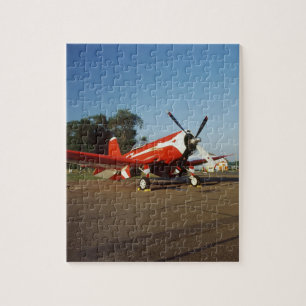 F2G-1D Super Corsair-vliegtuig op een luchtshow in Legpuzzel
