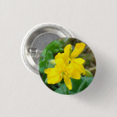 F44 Gele wilde bloemen Wilde mosterd Ronde Button 3,2 Cm (Voorkant /achterkant)