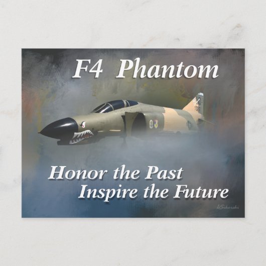 F4 Phantom-kaart Briefkaart (Voorkant)