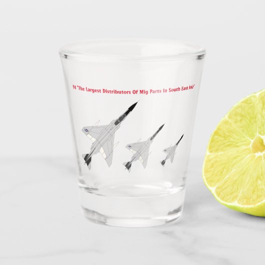 F4 Phantom Shot Glass Funny Shot Glas (Voorkant)