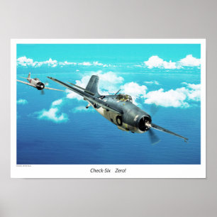 F4F Wildcat"Check six.Zero!" Poster