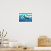 F4F Wildcat"Check six.Zero!" Poster (Keuken)
