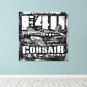 F4U CORSAIR CANVAS AFDRUK (Insitu (Houten vloer))