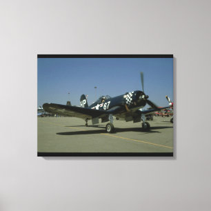 F4U Corsair, de vliegtuigen van het Juiste Front_W Canvas Afdruk