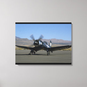 F4U Corsair, Linkervoorvlakken_WWII Canvas Afdruk