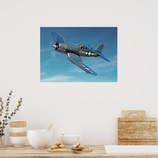 F4U Corsair Poster (Keuken)