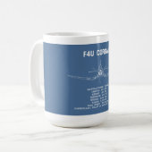 F4U CORSAIR STATION BLUEPRINT MUG (Devant gauche)