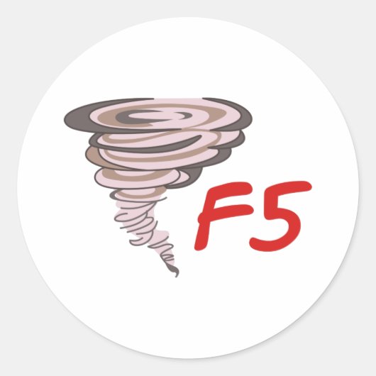 F5 TORNADO RONDE STICKER (Voorkant)