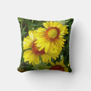 F6 Gele Wilde Bloemen Gaillardia Kussen
