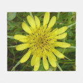 F9 Gele wilde-bloemgeiten Fleece Deken (Voorkant (Horizontaal))