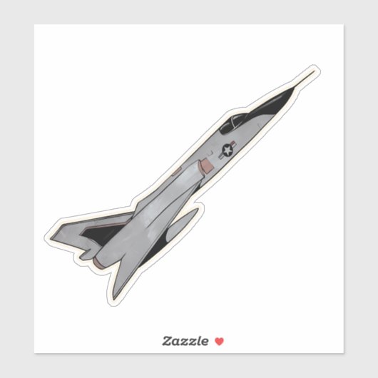 F-106 Delta Dart, Interceptor Vliegtuig Sticker (Vel)