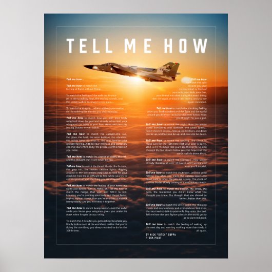 F-111F met Vertel me hoe te vliegen Poster (Voorkant)