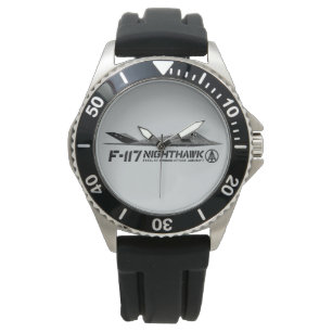 F-117 Nighthawk Crown Protector Black Rubber Horloge