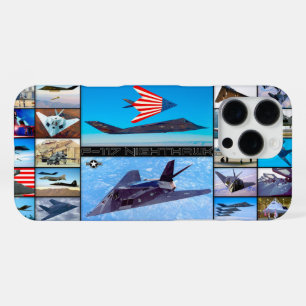 F-117 NIGHTHAWK MONTAGE iPhone 16 PRO MAX HOESJE