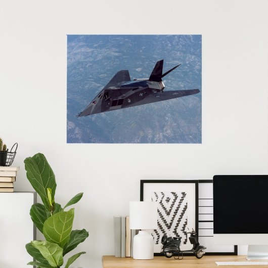 F-117 Nighthawk Stealth Fighter Vliegtuig Poster (Thuiskantoor)