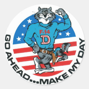 F-14 Maak mijn dag Ronde Sticker