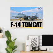 F-14 POSTER "PRÉFLIGHT" TOMCAT (Bureau à domicile)