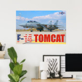 F-14 POSTER "PRÉFLIGHT" TOMCAT (Bureau à domicile)