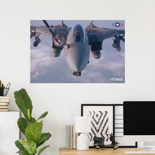 F-14 POSTER "REFUELING" TOMCAT (Bureau à domicile)