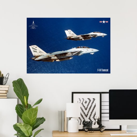 F-14 POSTER TOMCAT "WINGMAN" (Bureau à domicile)