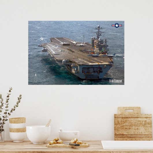 F-14 POSTER "TRANSPORTEUR" TOMCAT (Cuisine)
