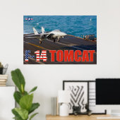 F-14 POSTER "TRAP" TOMCAT (Bureau à domicile)