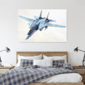 F-14 TOMCAT 32x48 Canvas Afdruk (Insitu (Slaapkamer))
