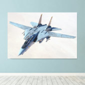 F-14 TOMCAT 40x60 Canvas Afdruk (Insitu (Houten vloer))