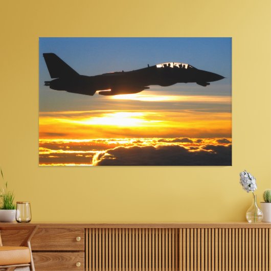 F-14 TOMCAT 40x60 Canvas Afdruk (Insitu (Woonkamer))