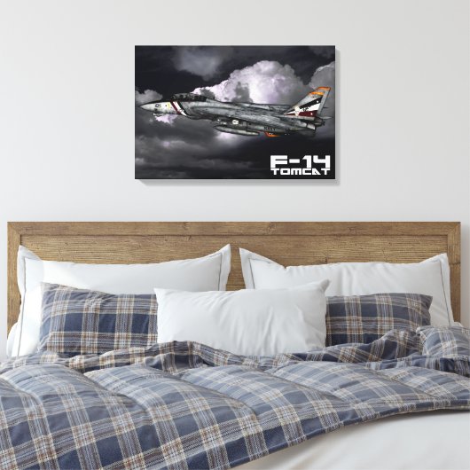 F-14 Tomcat Canvas Afdruk (Insitu (Slaapkamer))