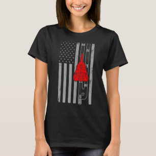 F-14 Tomcat gevechtsvliegtuig Amerikaanse vlag Run T-shirt
