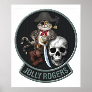 F-14 Tomcat Mascot Jolly Rogers Poster