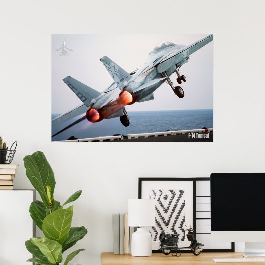 F-14 TOMCAT "NAVERBRANDER" POSTER (Thuiskantoor)