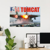 F-14 TOMCAT "NAVERBRANDER" POSTER (Thuiskantoor)