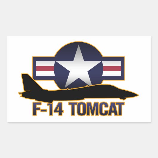 F-14 Tomcat Rechthoekige Sticker (Voorkant)