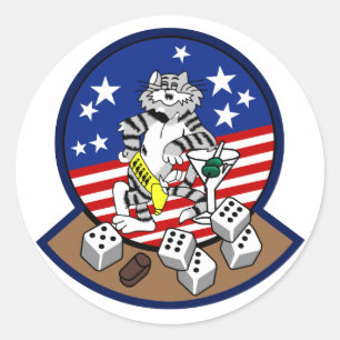 F-14 Tomcat Ronde Sticker